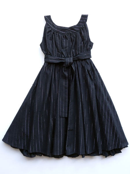 llbd City Girl Black with Silver Stripe Dress Toddler Girls