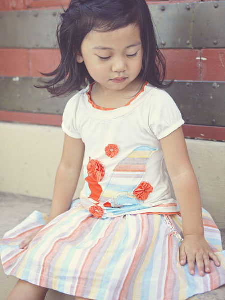 Fore N Birdie Little Girls Bird Applique Top