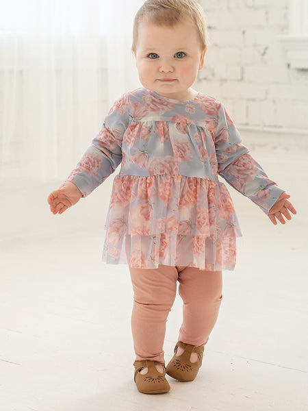 Isobella & Chloe Rose Garden Knit & Mesh Set 2T-4