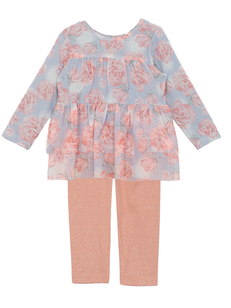 Isobella & Chloe Rose Garden Knit & Mesh Set