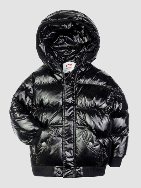 Appaman Puffy Coat Black Glitter Girls Size 12