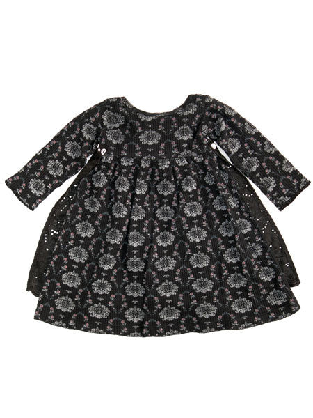 Toni Tierney Black Print Infant Girls Dress