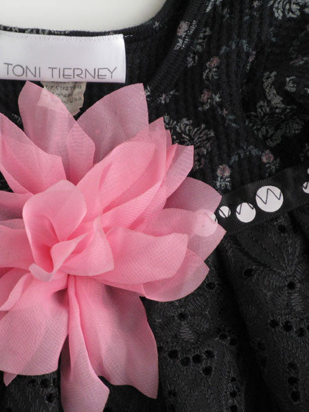 Toni Tierney Black Print Infant Girls Dress