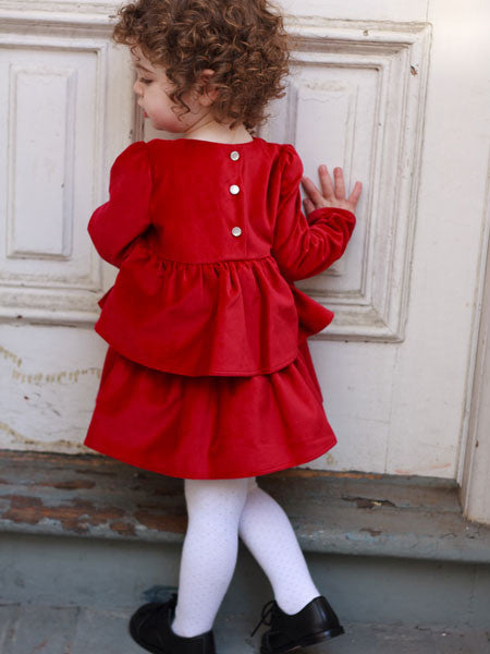 Velvet & Tweed Red Velvet Tiers Dress 18-24M, 5