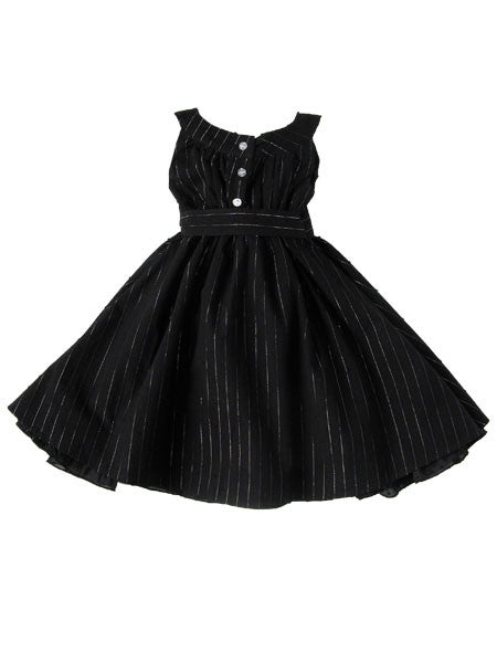 llbd City Girl Black Stripe Dress Sizes 2T-7