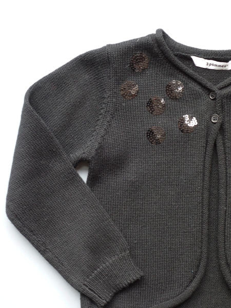 3 Pommes Girls Black Sweater Sizes 4, 5, 6