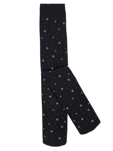 3 Pommes Black with Silver Microfiber Tights