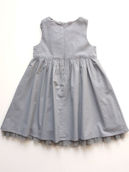 3 Pommes Gray Cotton Dress Size 4