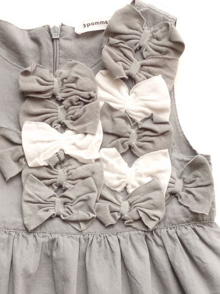 3 Pommes Gray Cotton Dress Size 4