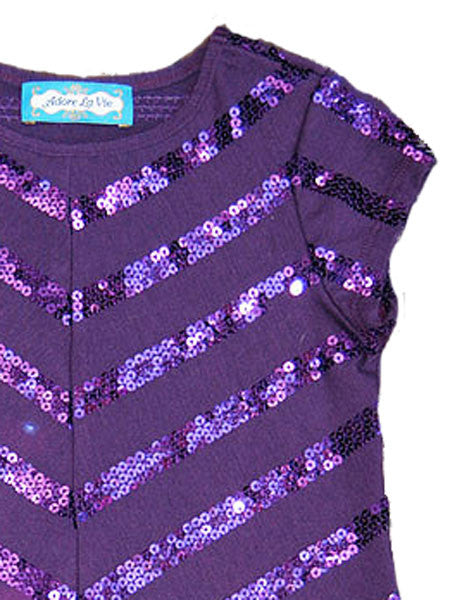 Adore La Vie Infant & Toddler Girls Chevron Sequin Dress Sizes 18M-2T