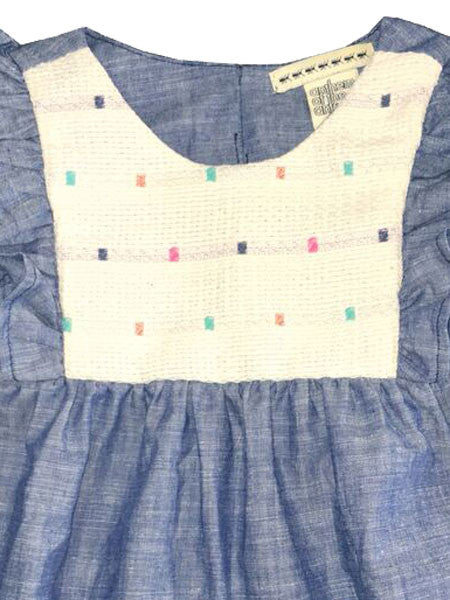 Anthem of the Ants Mia Ruffle Indigo Chambray Baby Girls Dress
