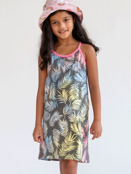 Appaman Sol Dress Palms Print