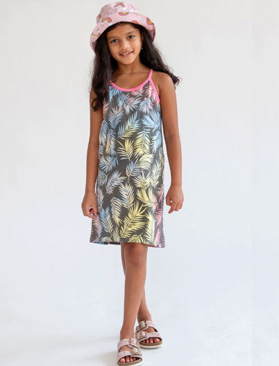 Appaman Sol Dress Palms Print