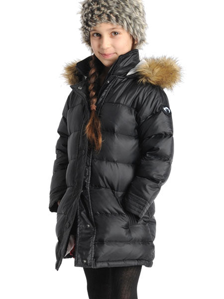 Appaman Long Down Coat Black Size 8
