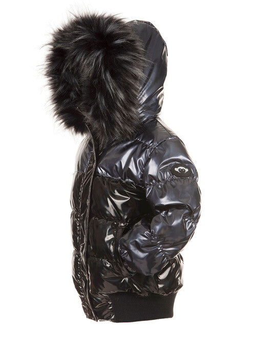Appaman Kyla Black Puffer Coat Girls