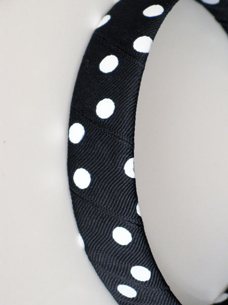 Bows Arts White Dots On Black Headband