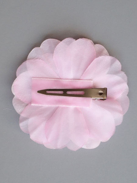 Bows Arts Pink Dahlia Hair Clippie