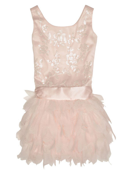 Ballerina style party and special occasion pink dress by Kate Mack Biscotti.