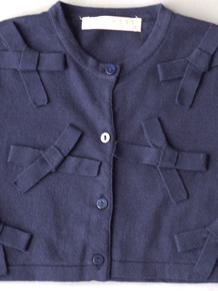 Biscotti True Blue Bow Navy Cardigan Sizes 2T- 10