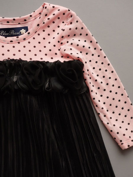 Mulberribush Pink & Black Chelsea Baby & Toddler Girls Dress Sizes 12M-4T