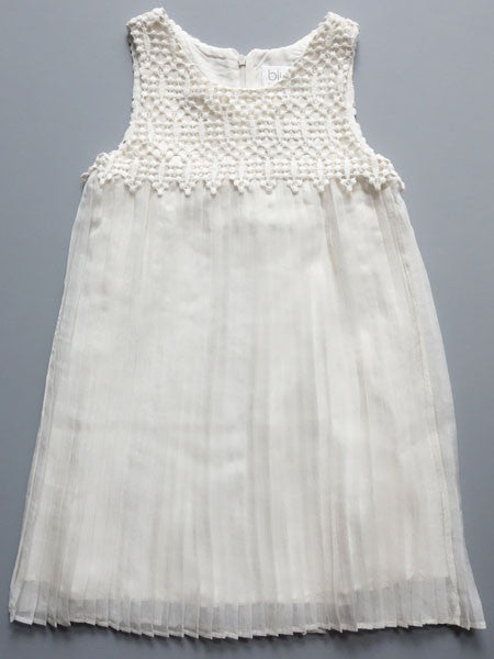BLUSH by Us Angels Champagne Pleated Chiffon Dress Girls Sizes 5-8