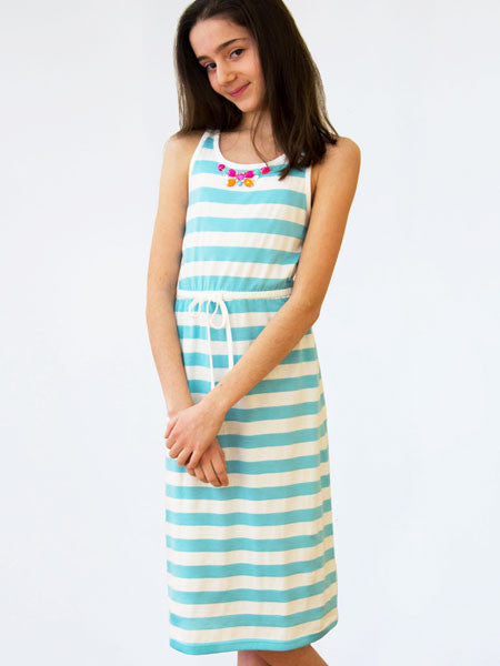 BLUSH by Us Angels Embellished Neckline Tank Dress Sizes 7-14