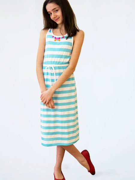 BLUSH by Us Angels Embellished Neckline Tank Dress Sizes 7-14