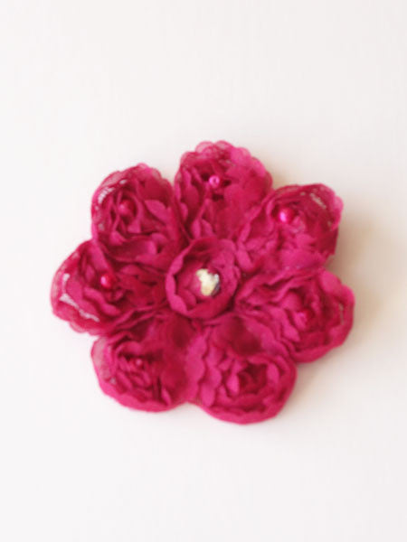 Bows Arts Azalea Jeweled Chiffon Flower Clippie