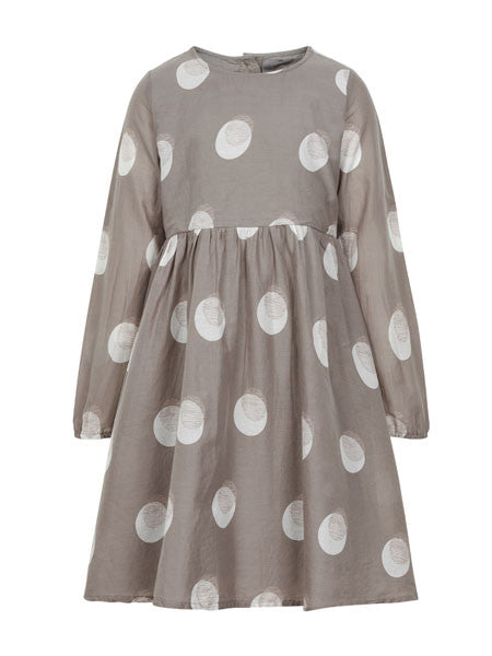 Creamie Dot Dress Steeple Gray Little Girls