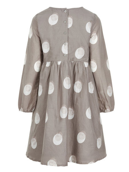 Creamie Dot Dress Steeple Gray Little Girls