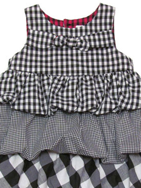 Deux Par Deux Black & White Bubble Hem Dress Size 2T