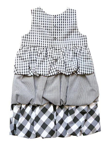 Deux Par Deux Black & White Bubble Hem Dress Size 2T