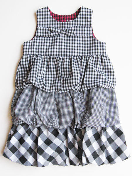 Deux Par Deux Black & White Bubble Hem Dress Size 2T