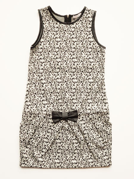 Deux Par Deux Girls Knit Leopard Jumper/Dress Sizes 8-12