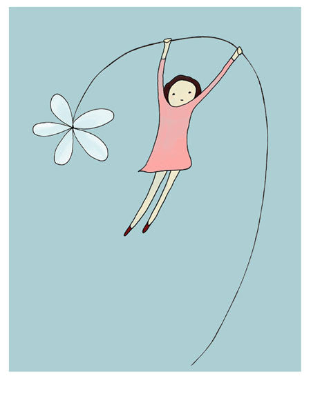 "Swinging On A Flower" Print, 8 1/2" x 11"