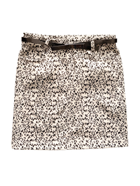 Deux Par Deux Black & Ivory Knit Skirt Size 10