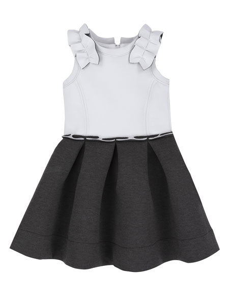 Deux Par Deux Grey Mix Neoprene Dress Sizes 5-8