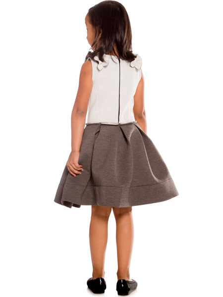 Deux Par Deux Grey Mix Neoprene Dress Sizes 5-8