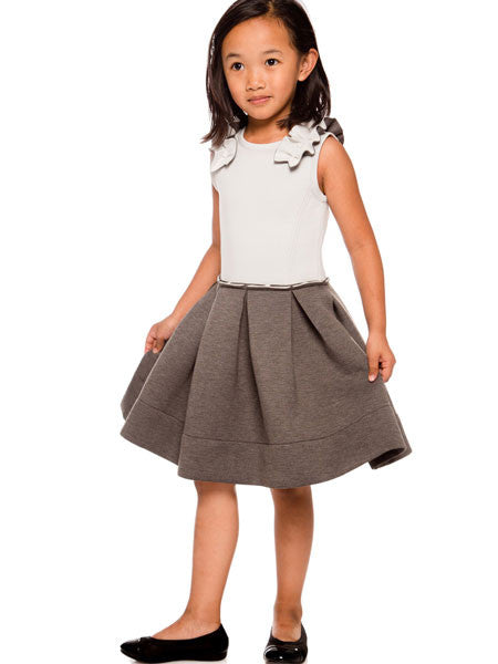 Deux Par Deux Grey Mix Neoprene Dress Sizes 5-8