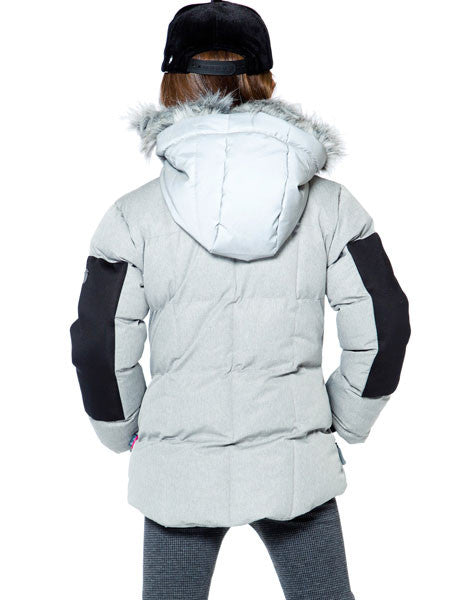 Deux Par Deux Grey Puffy Jacket Girls 4- 7
