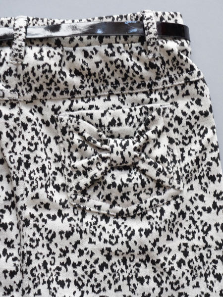 Deux Par Deux Black & Ivory Knit Skirt Size 10