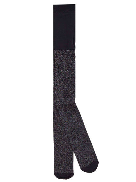 Deux Par Deux Make A Wish Black Shimmer Tights Sizes 4-14