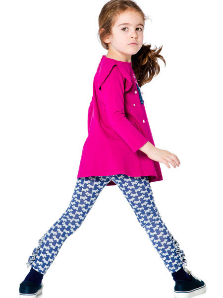 Deux Par Deux Preppy Chic Raspberry Tunic and Legging Set 12M