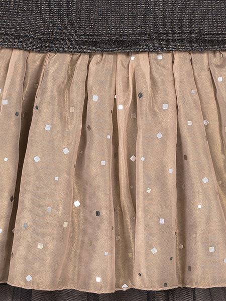 Deux Par Deux Starmania Bi Material Party Dress Girls 5-10