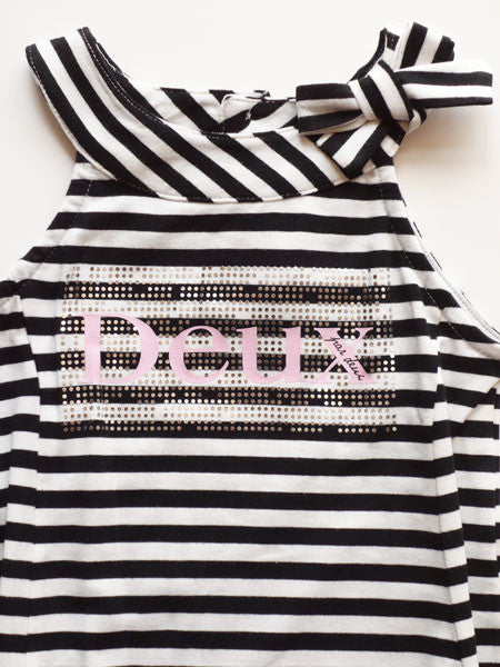 Deux Par Deux Stripe Jersey Dress Sizes 2, 3