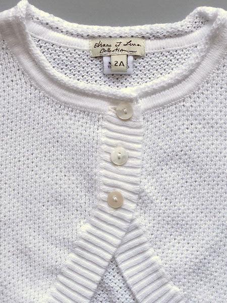 Eliane et Lena Baby & Toddler Girls White Akido Sweater Sizes 12M-3