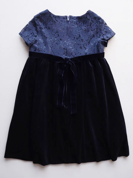 Florence Eiseman Navy Velvet & Lace Dress Sizes 3T, 4T, 4