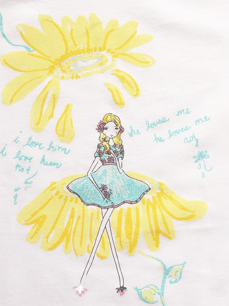 Fiveloaves Twofish Daisy Girl Screen Print Tee