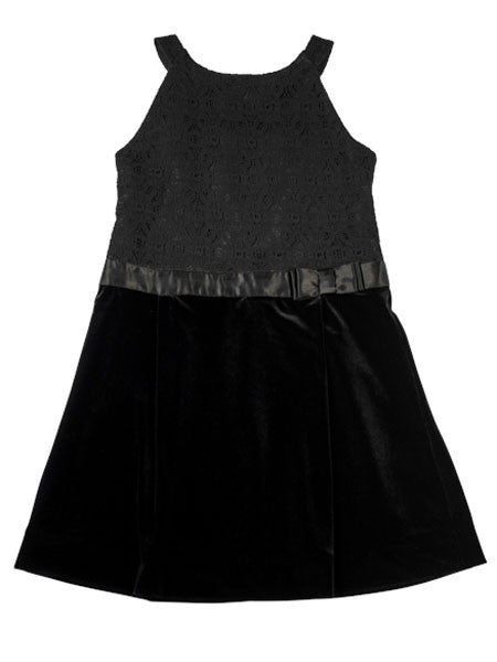 Florence Eiseman Black Velvet & Lace Studio 342 Party Dress Size 7