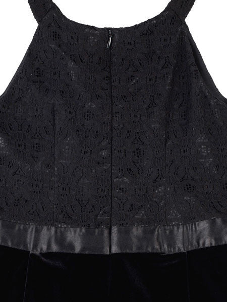 Florence Eiseman Black Velvet & Lace Studio 342 Party Dress Size 7